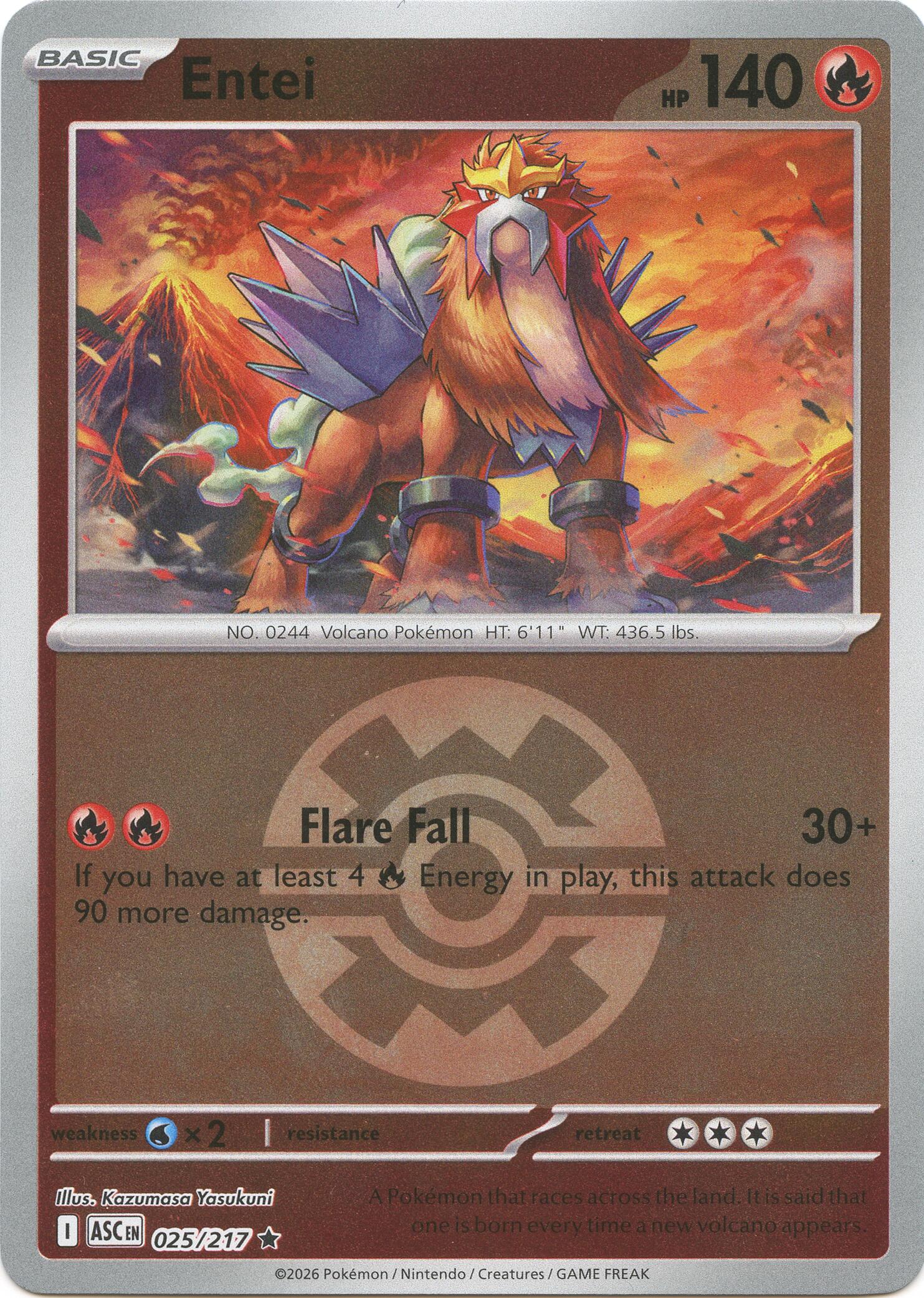 Entei (025/217) (Quick Ball) [Mega Evolution: Ascended Heroes] | Chromatic Games