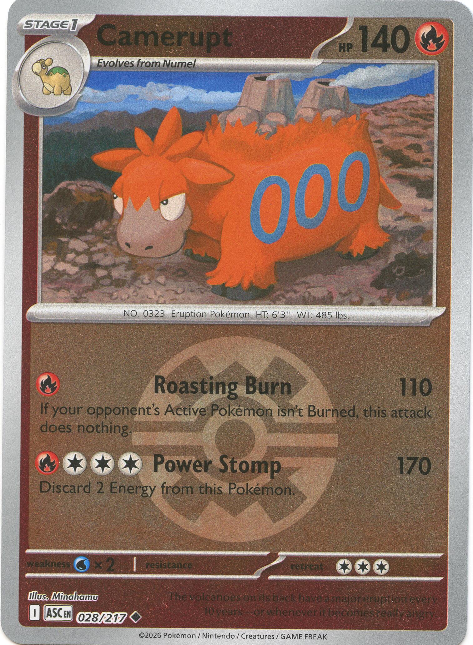 Camerupt (028/217) (Quick Ball) [Mega Evolution: Ascended Heroes] | Chromatic Games