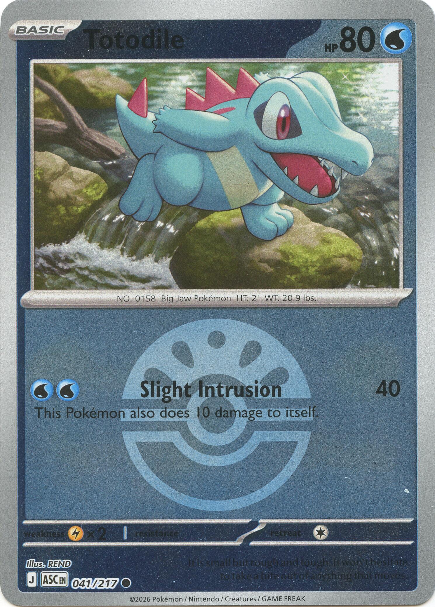 Totodile (041/217) (Friend Ball) [Mega Evolution: Ascended Heroes] | Chromatic Games