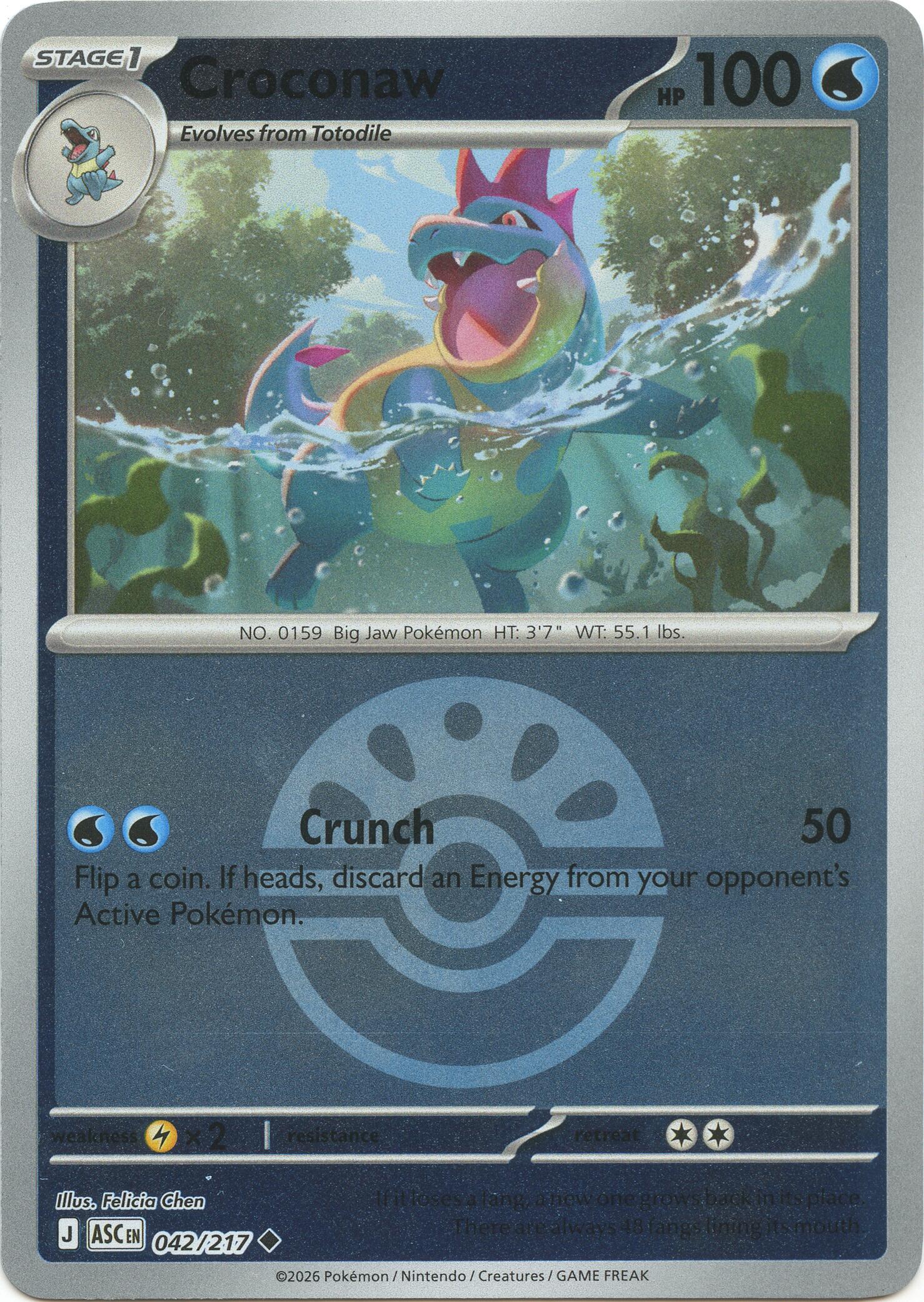 Croconaw (042/217) (Friend Ball) [Mega Evolution: Ascended Heroes] | Chromatic Games