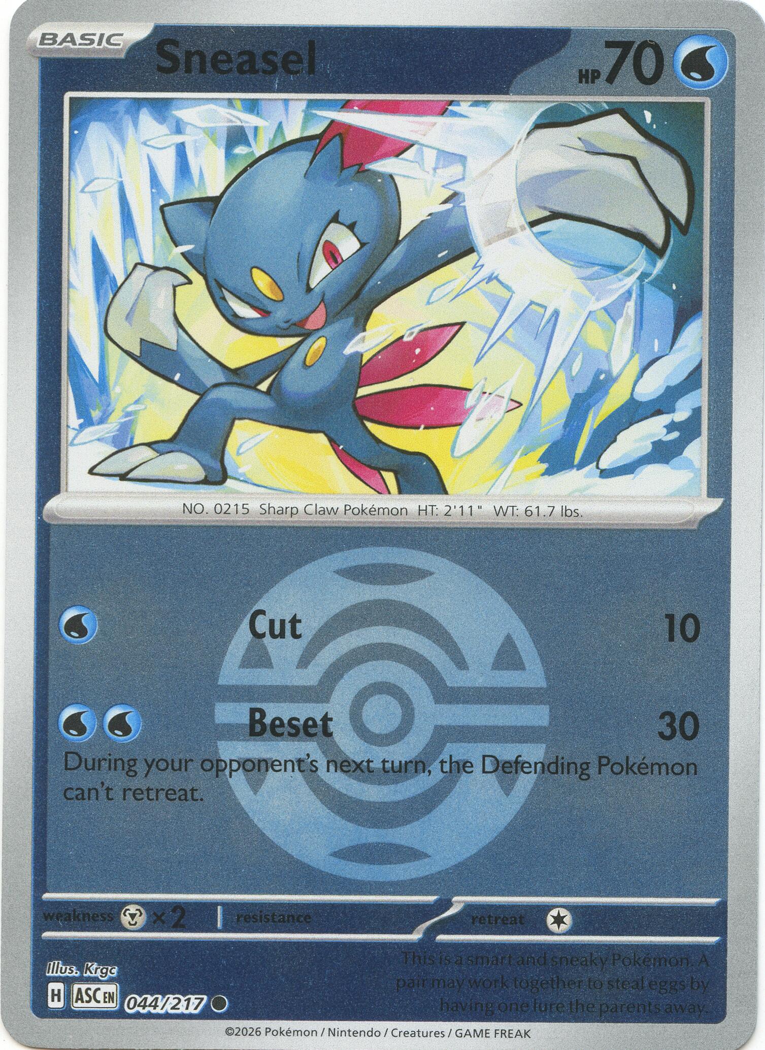 Sneasel (044/217) (Dusk Ball) [Mega Evolution: Ascended Heroes] | Chromatic Games
