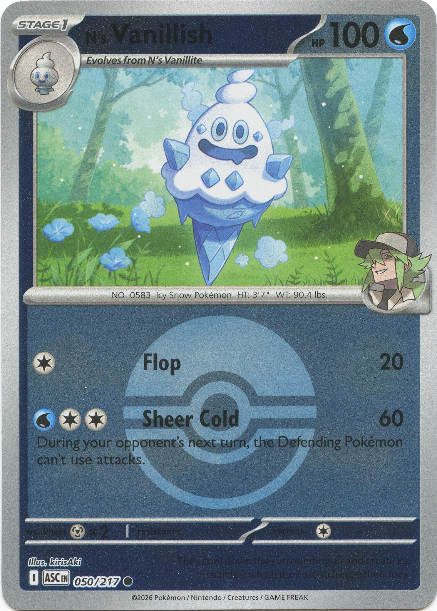 N's Vanillish (050/217) (Poke Ball) [Mega Evolution: Ascended Heroes] | Chromatic Games