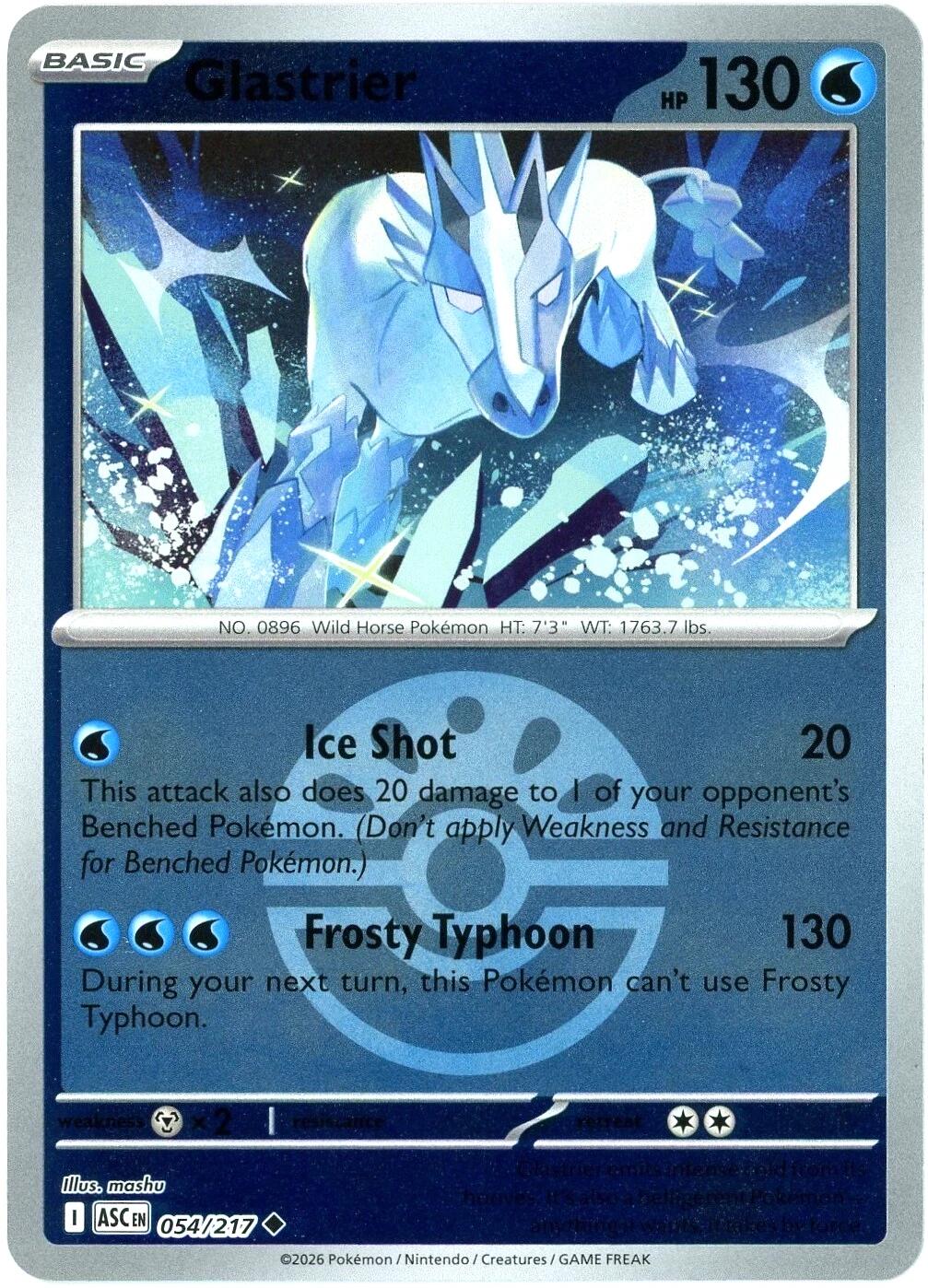 Glastrier (054/217) (Friend Ball) [Mega Evolution: Ascended Heroes] | Chromatic Games