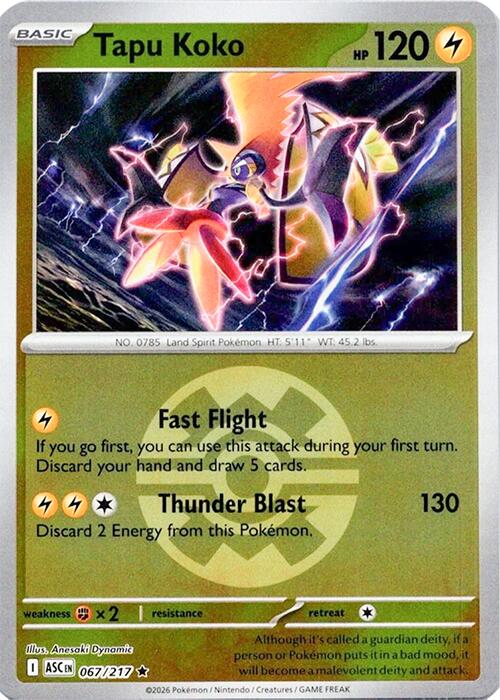 Tapu Koko (067/217) (Quick Ball) [Mega Evolution: Ascended Heroes] | Chromatic Games