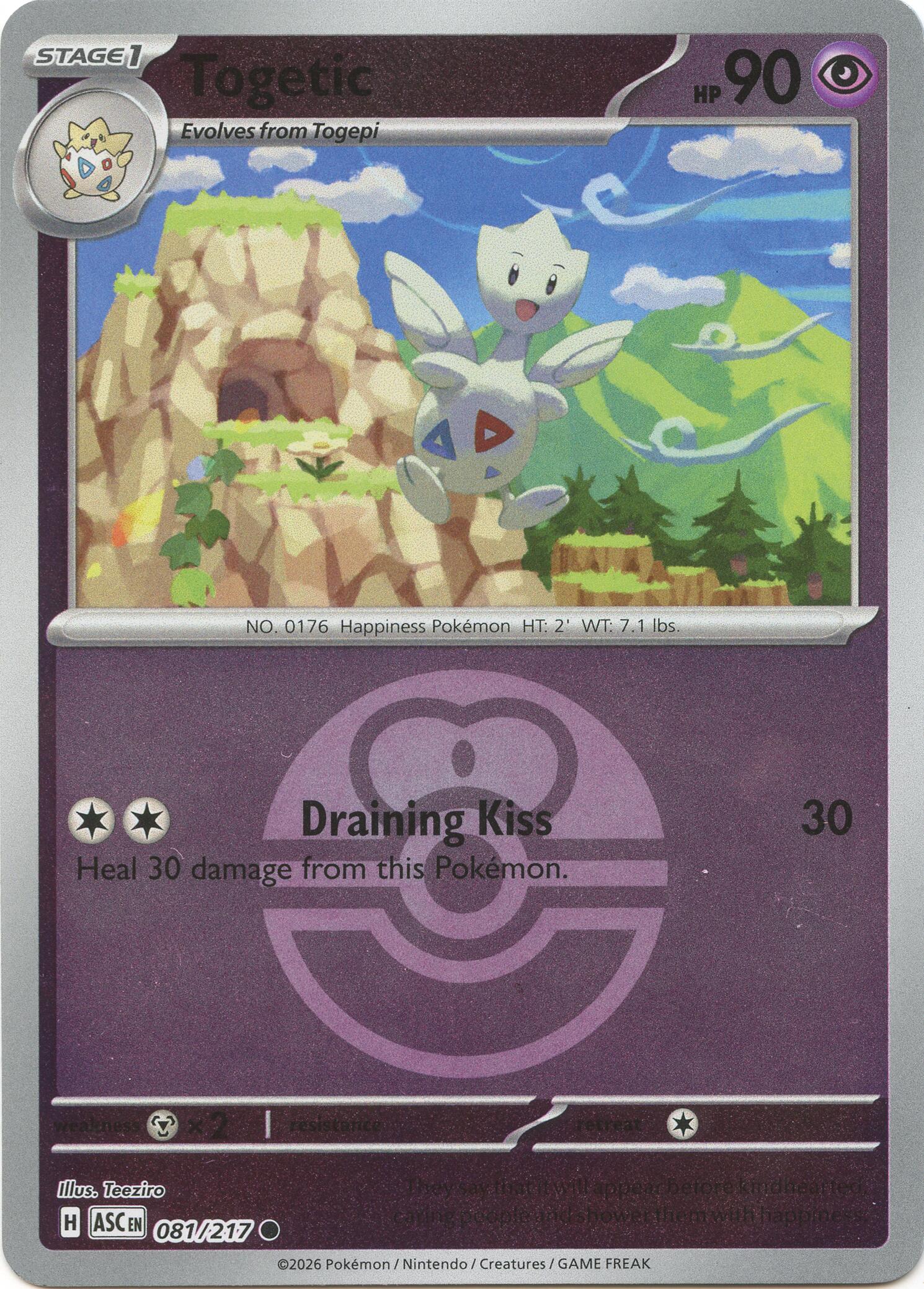 Togetic (081/217) (Love Ball) [Mega Evolution: Ascended Heroes] | Chromatic Games
