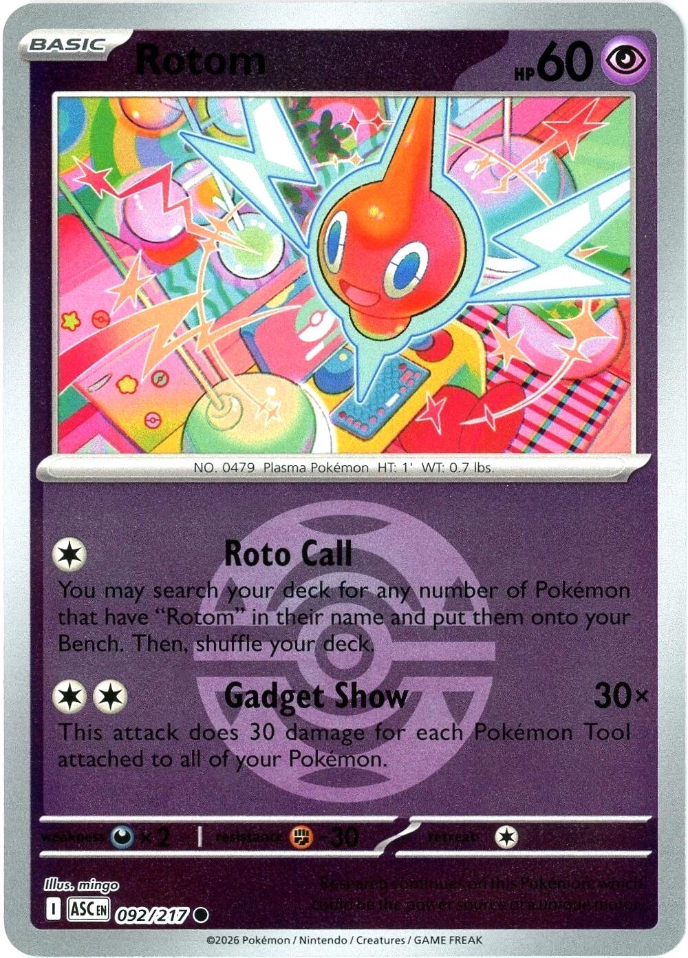 Rotom (092/217) (Dusk Ball) [Mega Evolution: Ascended Heroes] | Chromatic Games