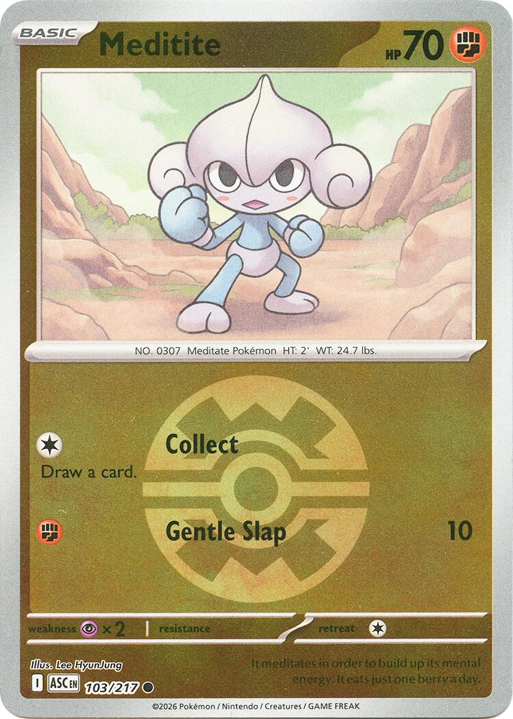 Meditite (103/217) (Quick Ball) [Mega Evolution: Ascended Heroes] | Chromatic Games
