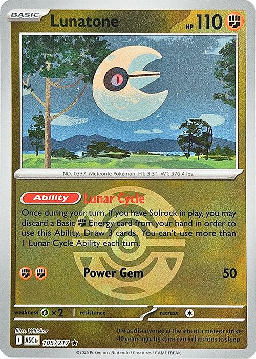 Lunatone (105/217) (Dusk Ball) [Mega Evolution: Ascended Heroes] | Chromatic Games