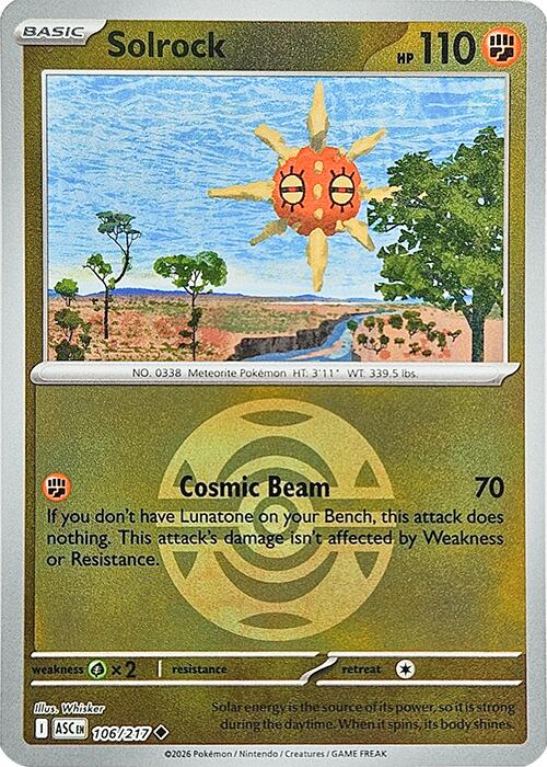 Solrock (106/217) (Dusk Ball) [Mega Evolution: Ascended Heroes] | Chromatic Games