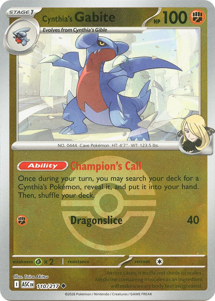Cynthia's Gabite (110/217) (Poke Ball) [Mega Evolution: Ascended Heroes] | Chromatic Games