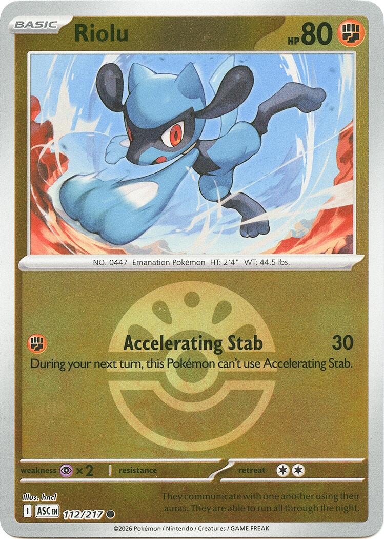 Riolu (112/217) (Friend Ball) [Mega Evolution: Ascended Heroes] | Chromatic Games
