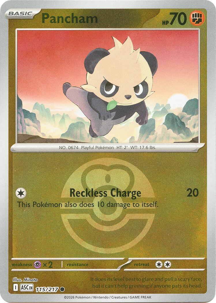 Pancham (115/217) (Love Ball) [Mega Evolution: Ascended Heroes] | Chromatic Games