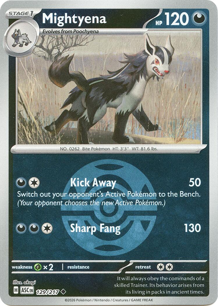Mightyena (129/217) (Dusk Ball) [Mega Evolution: Ascended Heroes] | Chromatic Games