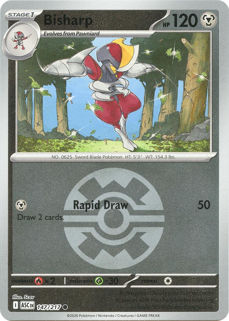 Bisharp (147/217) (Quick Ball) [Mega Evolution: Ascended Heroes] | Chromatic Games