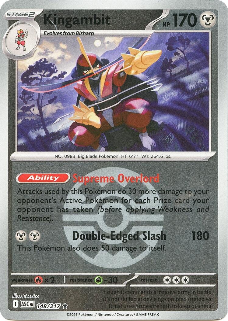 Kingambit (148/217) (Quick Ball) [Mega Evolution: Ascended Heroes] | Chromatic Games