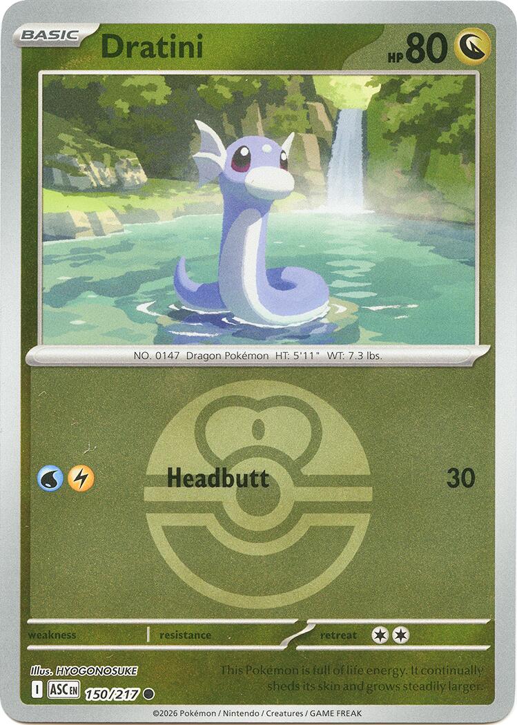 Dratini (150/217) (Love Ball) [Mega Evolution: Ascended Heroes] | Chromatic Games