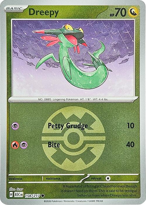 Dreepy (158/217) (Quick Ball) [Mega Evolution: Ascended Heroes] | Chromatic Games