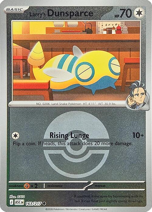 Larry's Dunsparce (163/217) (Poke Ball) [Mega Evolution: Ascended Heroes] | Chromatic Games
