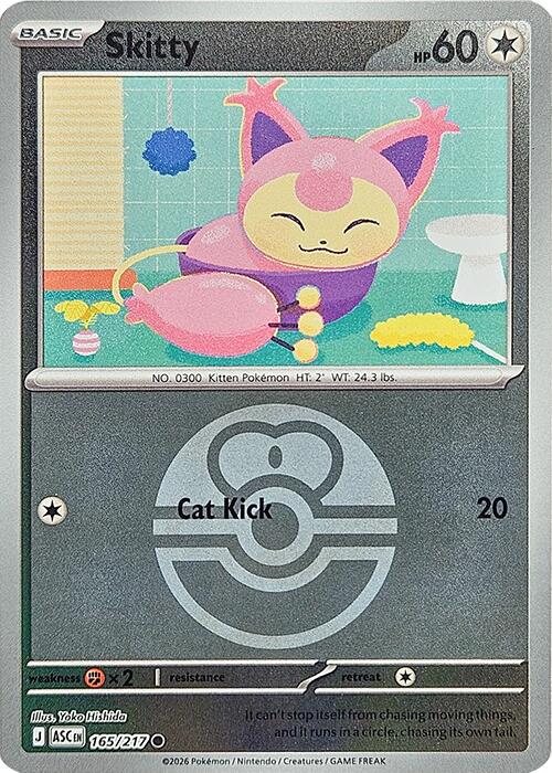 Skitty (165/217) (Love Ball) [Mega Evolution: Ascended Heroes] | Chromatic Games