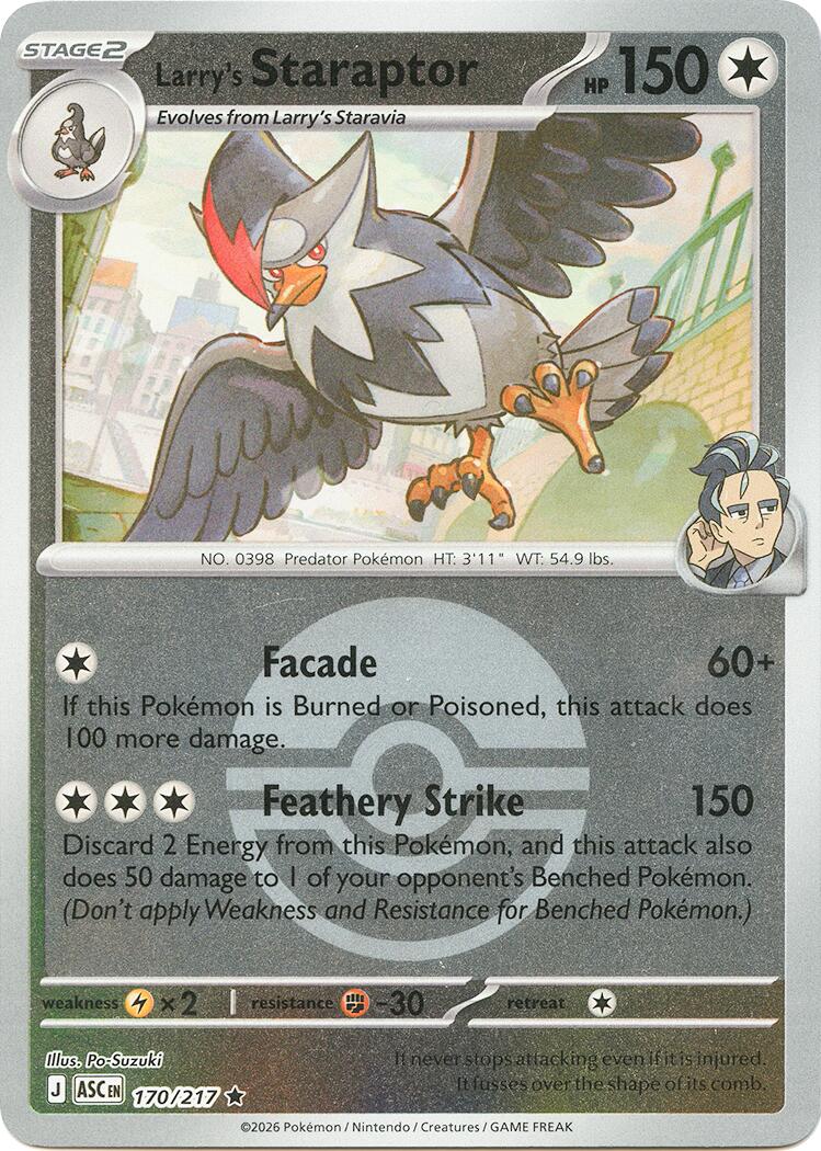 Larry's Staraptor (170/217) (Poke Ball) [Mega Evolution: Ascended Heroes] | Chromatic Games