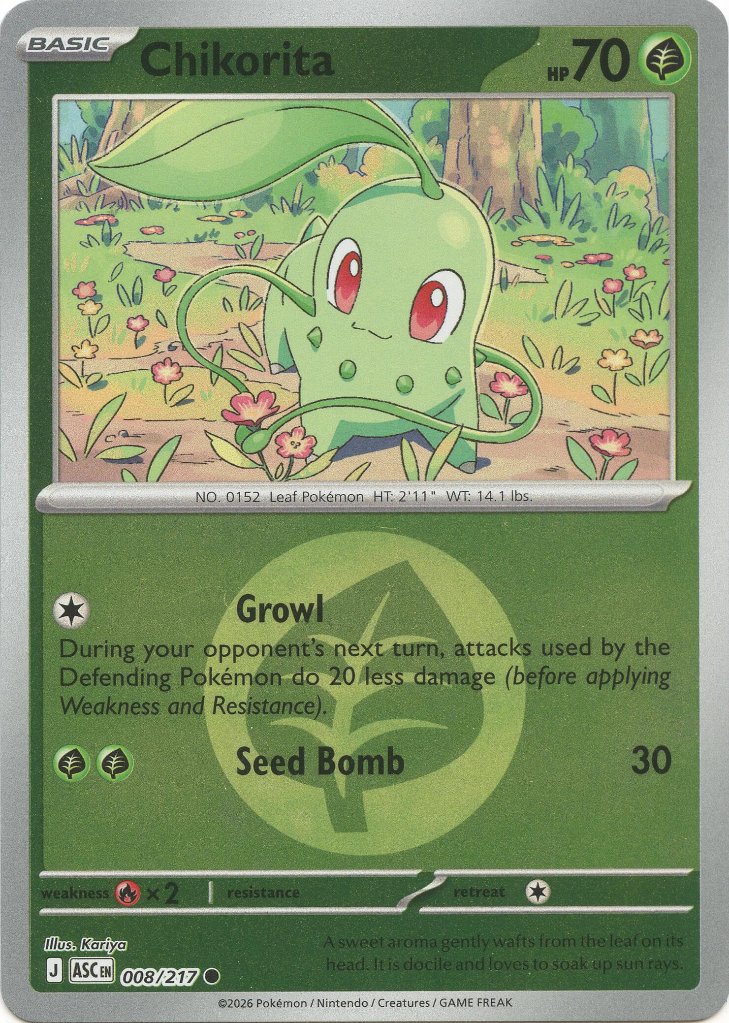 Chikorita (008/217) (Energy Symbol Pattern) [Mega Evolution: Ascended Heroes] | Chromatic Games