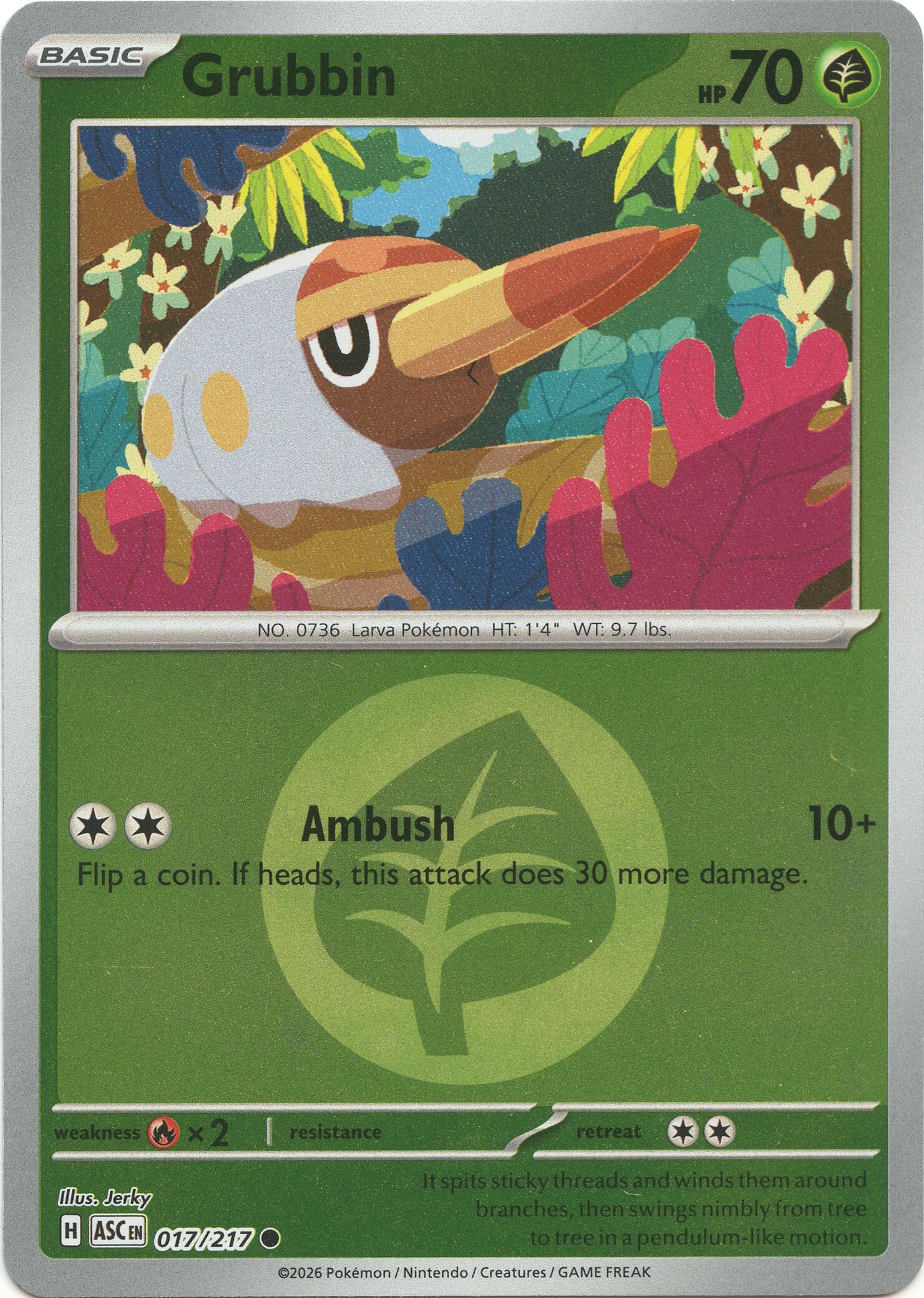 Grubbin (017/217) (Energy Symbol Pattern) [Mega Evolution: Ascended Heroes] | Chromatic Games