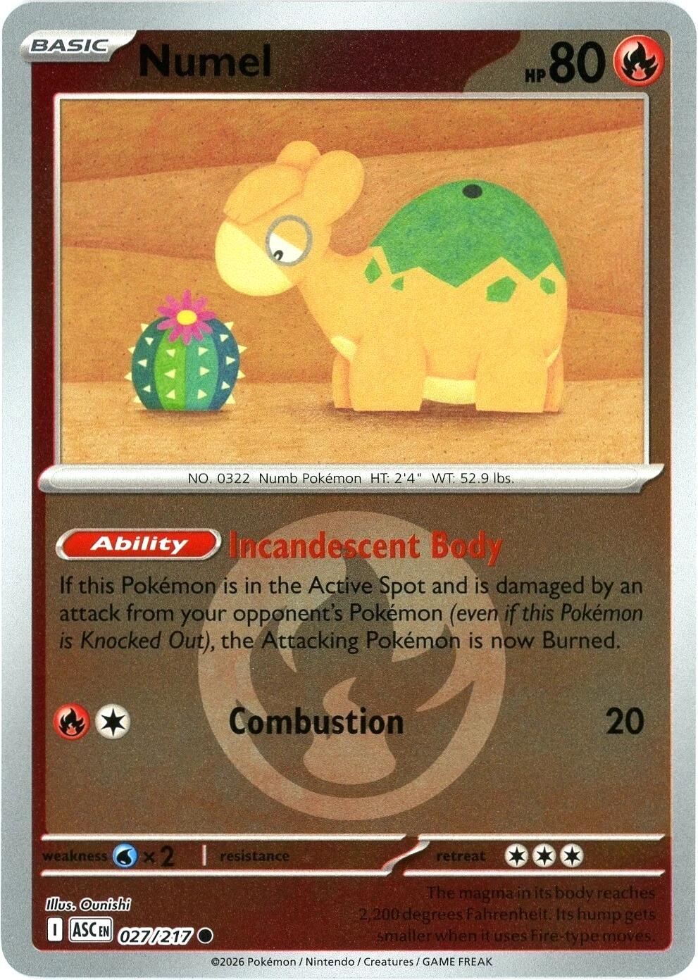 Numel (027/217) (Energy Symbol Pattern) [Mega Evolution: Ascended Heroes] | Chromatic Games