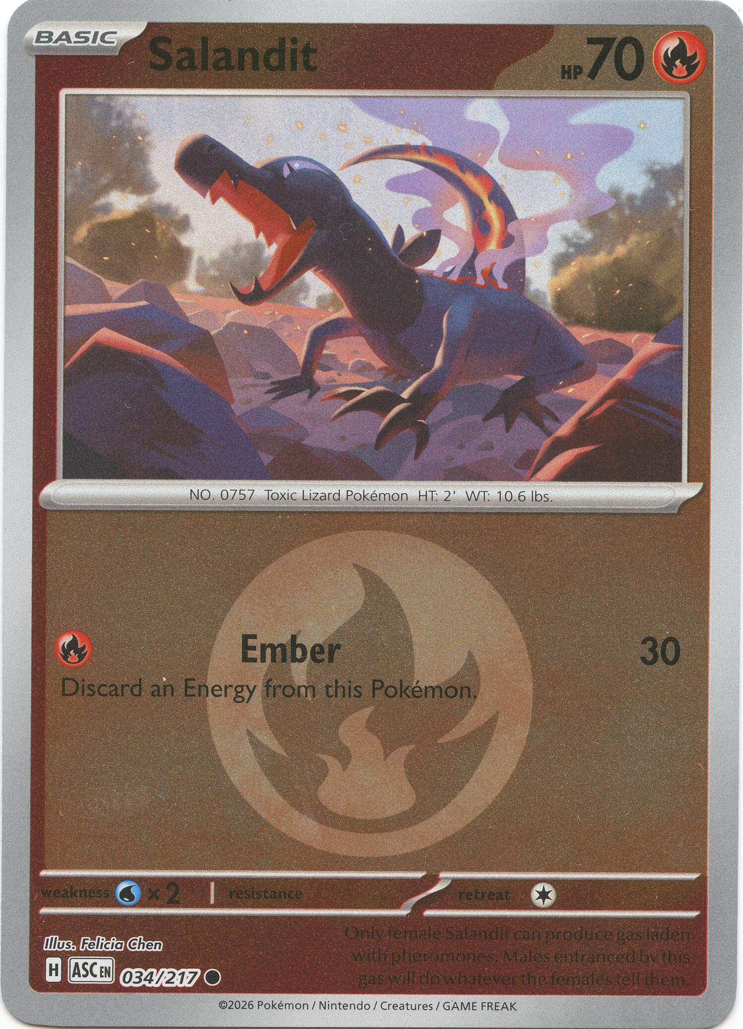 Salandit (034/217) (Energy Symbol Pattern) [Mega Evolution: Ascended Heroes] | Chromatic Games