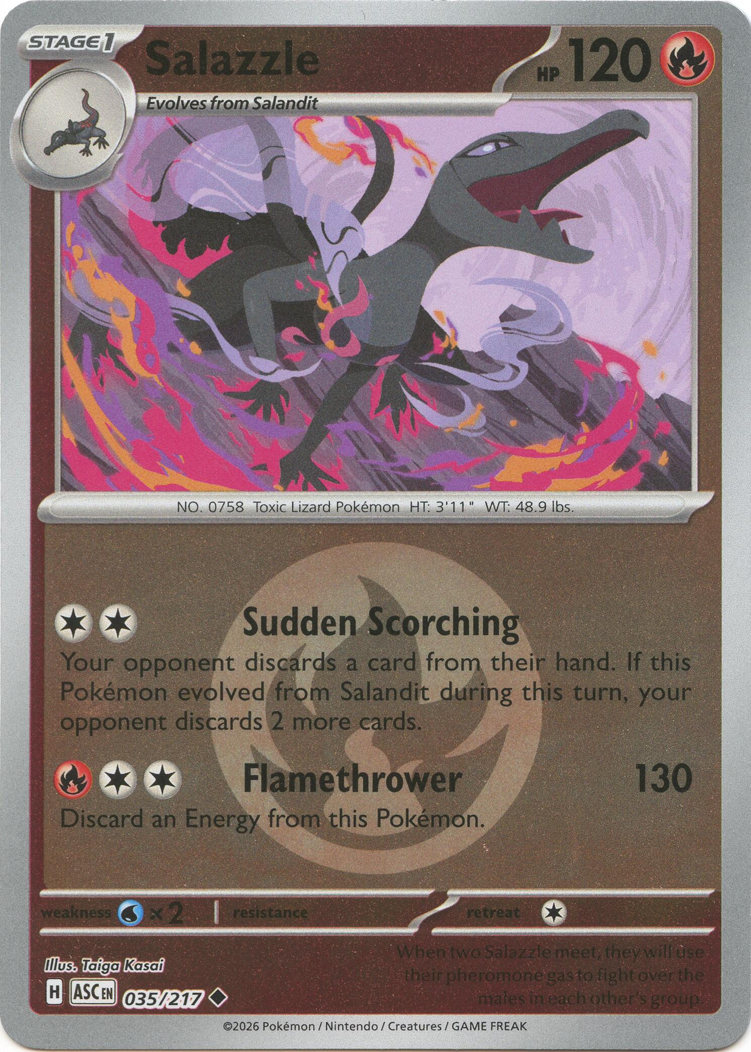 Salazzle (035/217) (Energy Symbol Pattern) [Mega Evolution: Ascended Heroes] | Chromatic Games