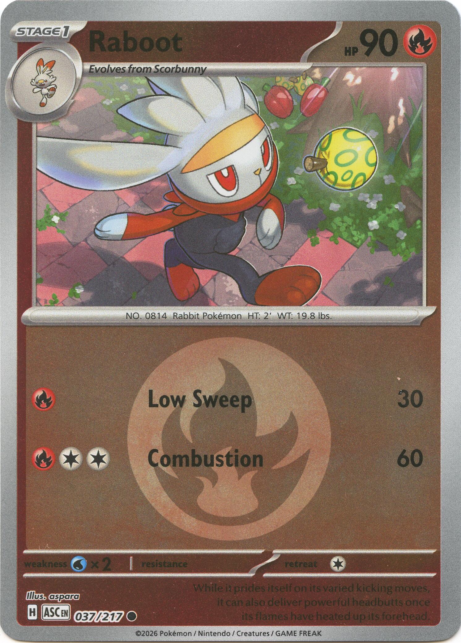 Raboot (037/217) (Energy Symbol Pattern) [Mega Evolution: Ascended Heroes] | Chromatic Games