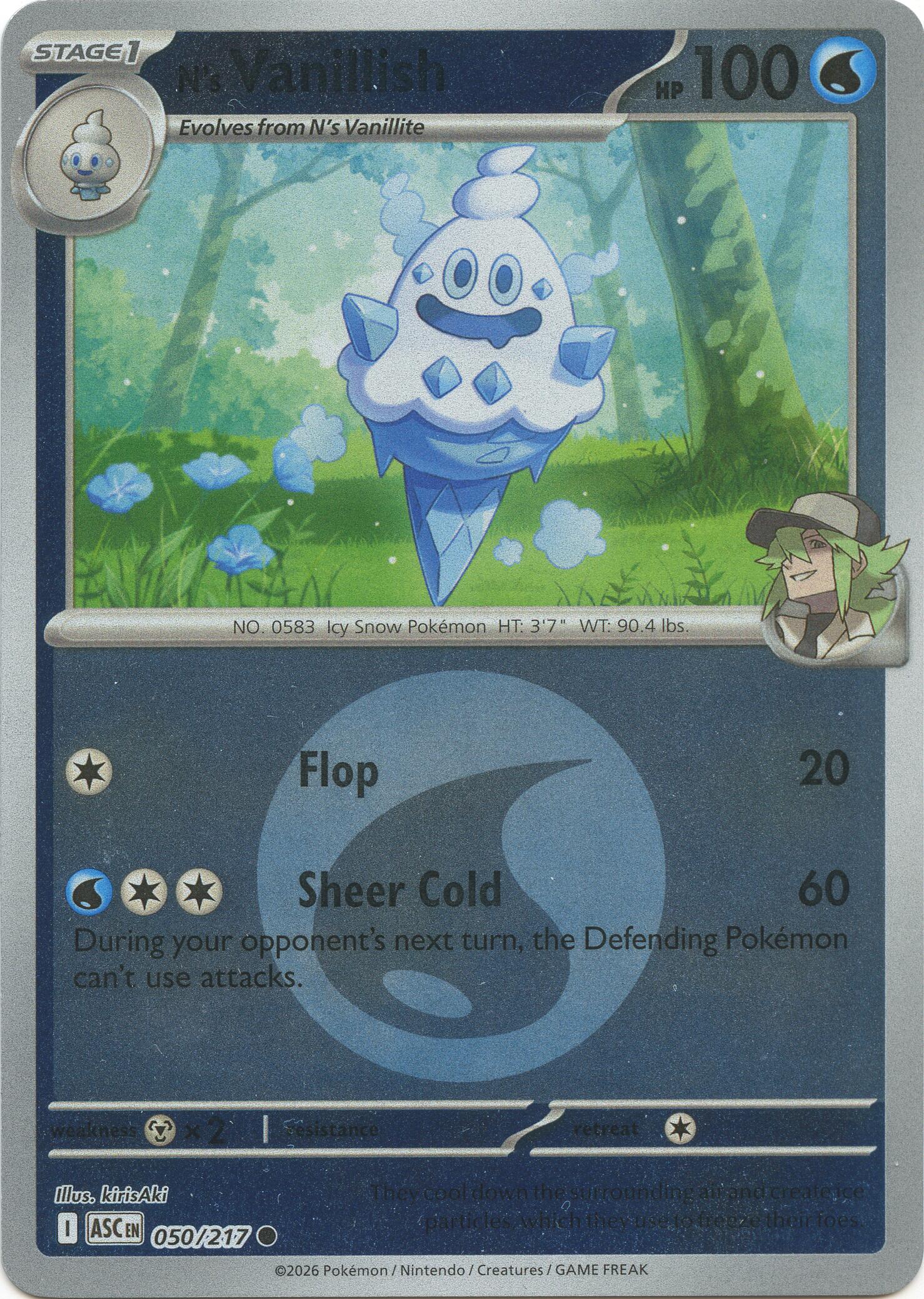 N's Vanillish (050/217) (Energy Symbol Pattern) [Mega Evolution: Ascended Heroes] | Chromatic Games