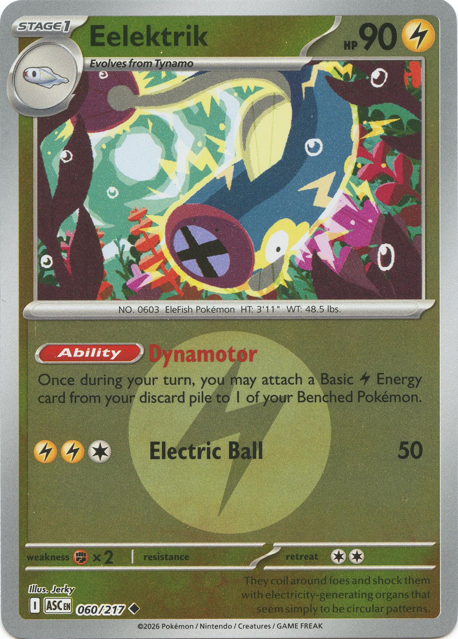 Eelektrik (060/217) (Energy Symbol Pattern) [Mega Evolution: Ascended Heroes] | Chromatic Games