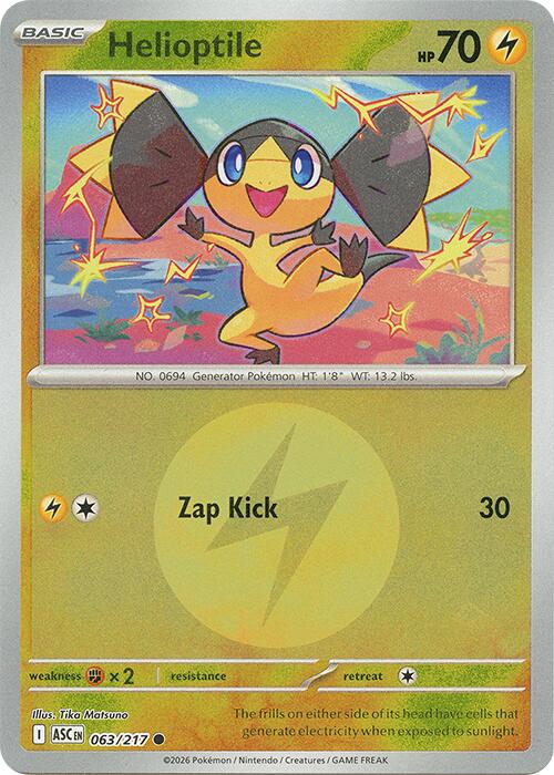 Helioptile (063/217) (Energy Symbol Pattern) [Mega Evolution: Ascended Heroes] | Chromatic Games