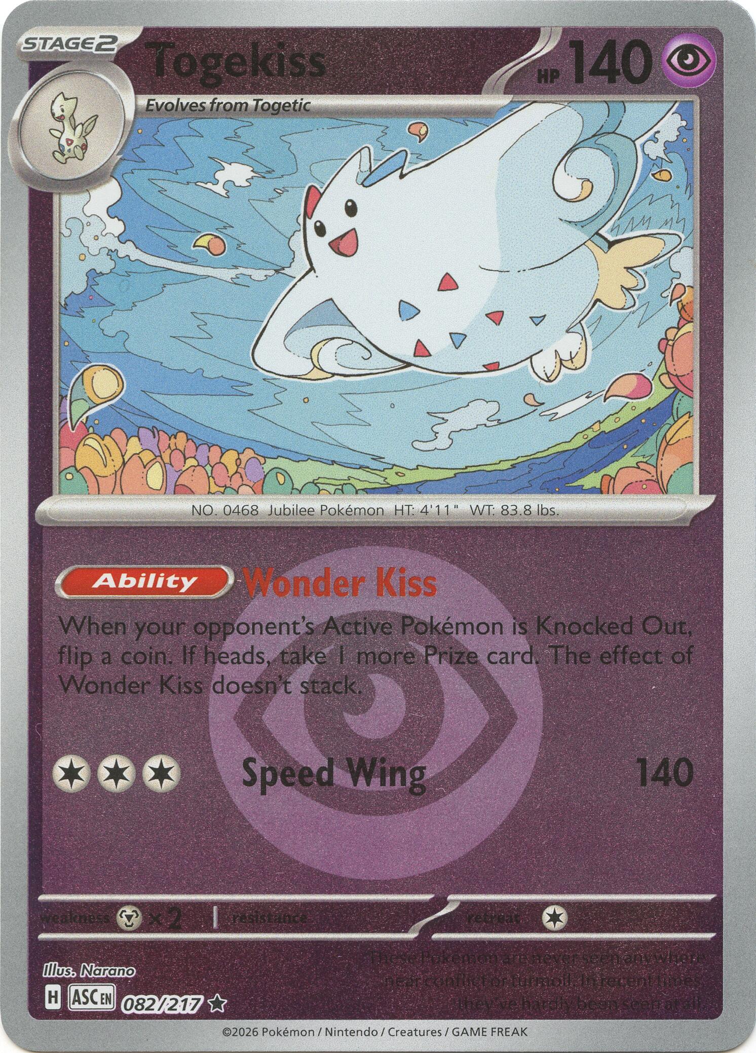 Togekiss (082/217) (Energy Symbol Pattern) [Mega Evolution: Ascended Heroes] | Chromatic Games