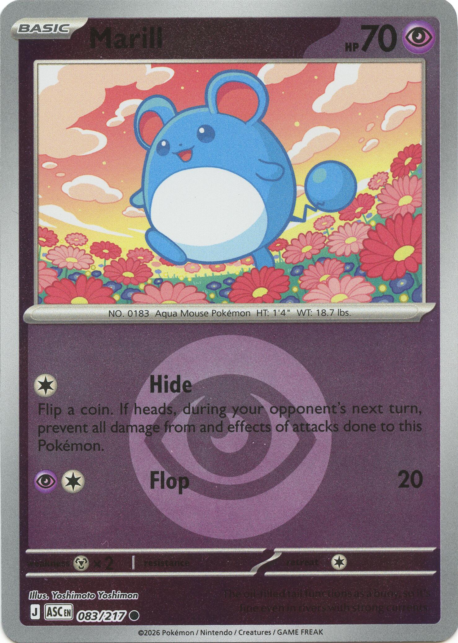 Marill (083/217) (Energy Symbol Pattern) [Mega Evolution: Ascended Heroes] | Chromatic Games