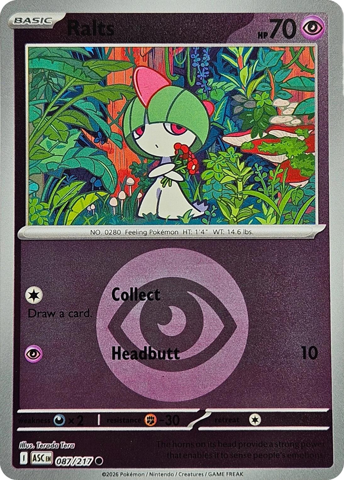 Ralts (087/217) (Energy Symbol Pattern) [Mega Evolution: Ascended Heroes] | Chromatic Games