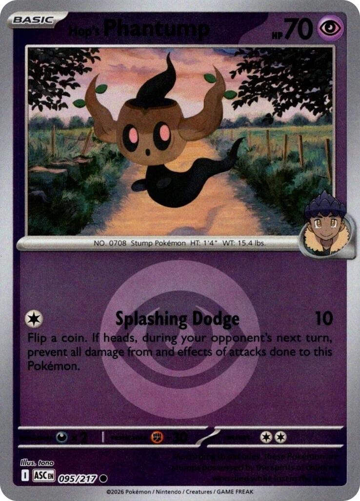 Hop's Phantump (095/217) (Energy Symbol Pattern) [Mega Evolution: Ascended Heroes] | Chromatic Games