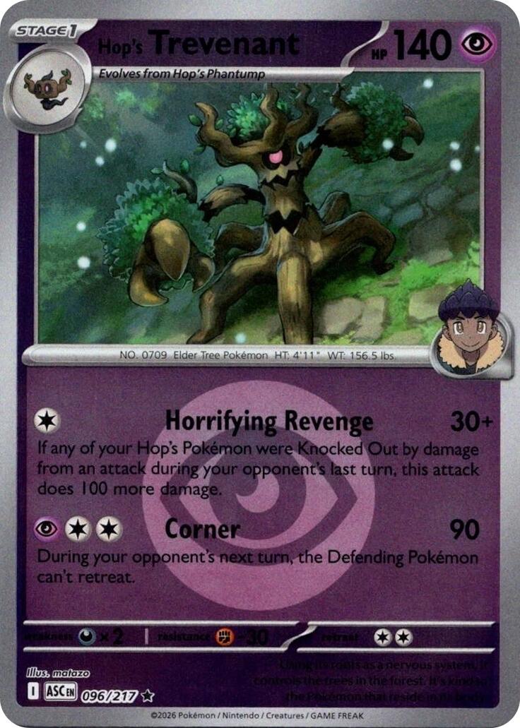 Hop's Trevenant (096/217) (Energy Symbol Pattern) [Mega Evolution: Ascended Heroes] | Chromatic Games