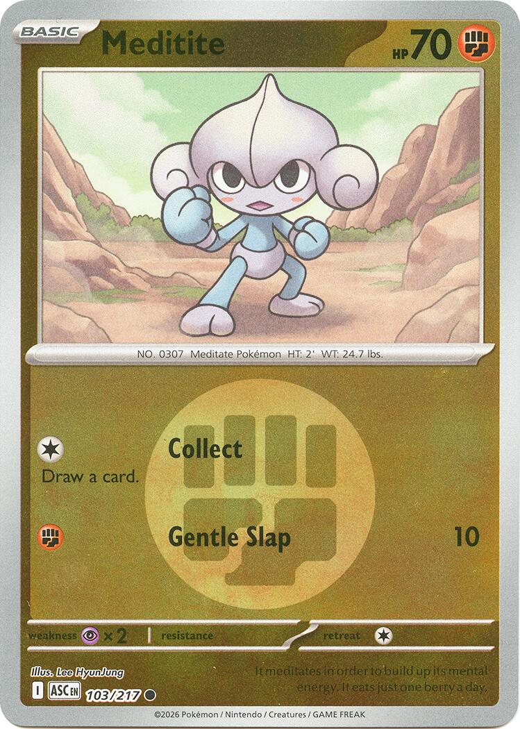 Meditite (103/217) (Energy Symbol Pattern) [Mega Evolution: Ascended Heroes] | Chromatic Games