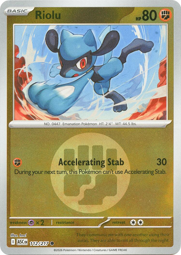 Riolu (112/217) (Energy Symbol Pattern) [Mega Evolution: Ascended Heroes] | Chromatic Games