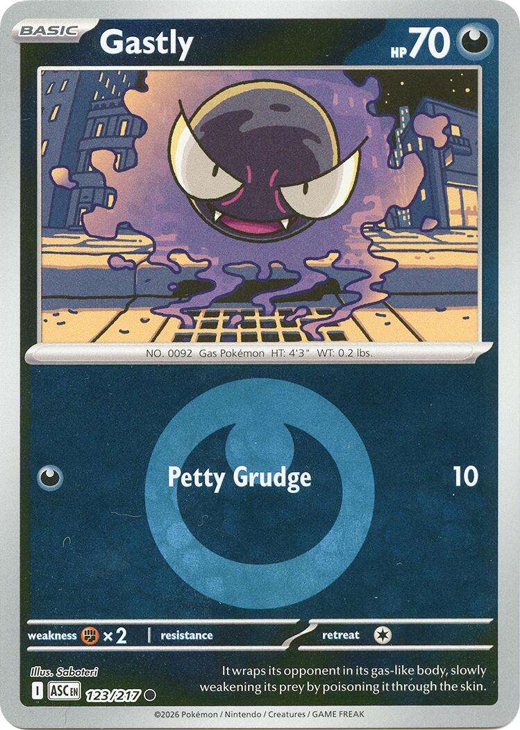 Gastly (123/217) (Energy Symbol Pattern) [Mega Evolution: Ascended Heroes] | Chromatic Games