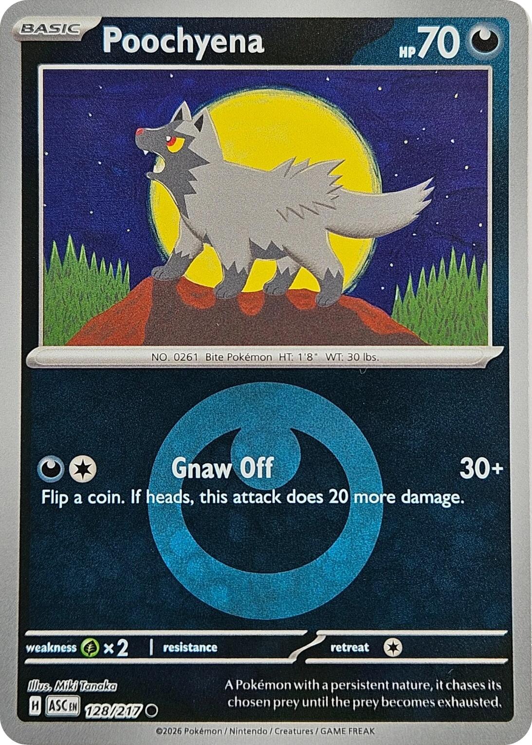 Poochyena (128/217) (Energy Symbol Pattern) [Mega Evolution: Ascended Heroes] | Chromatic Games