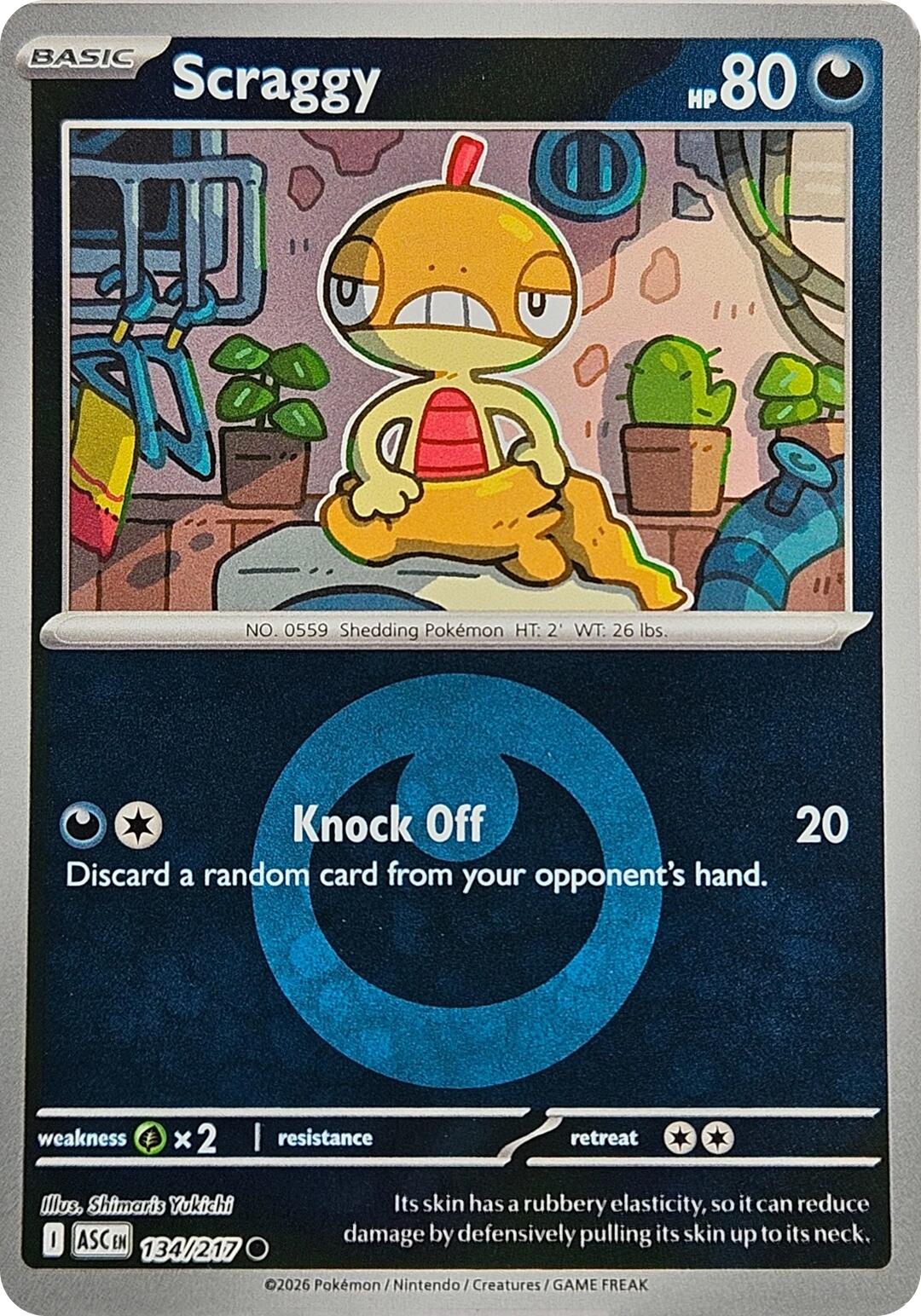 Scraggy (134/217) (Energy Symbol Pattern) [Mega Evolution: Ascended Heroes] | Chromatic Games