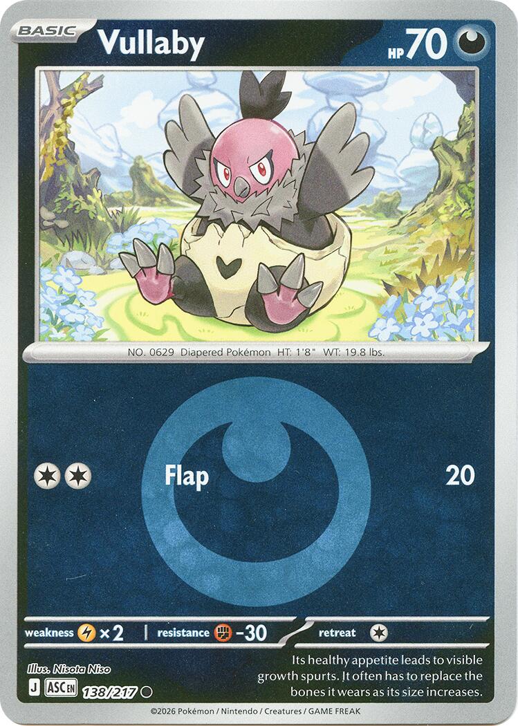 Vullaby (138/217) (Energy Symbol Pattern) [Mega Evolution: Ascended Heroes] | Chromatic Games