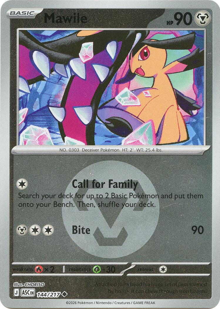 Mawile (144/217) (Energy Symbol Pattern) [Mega Evolution: Ascended Heroes] | Chromatic Games