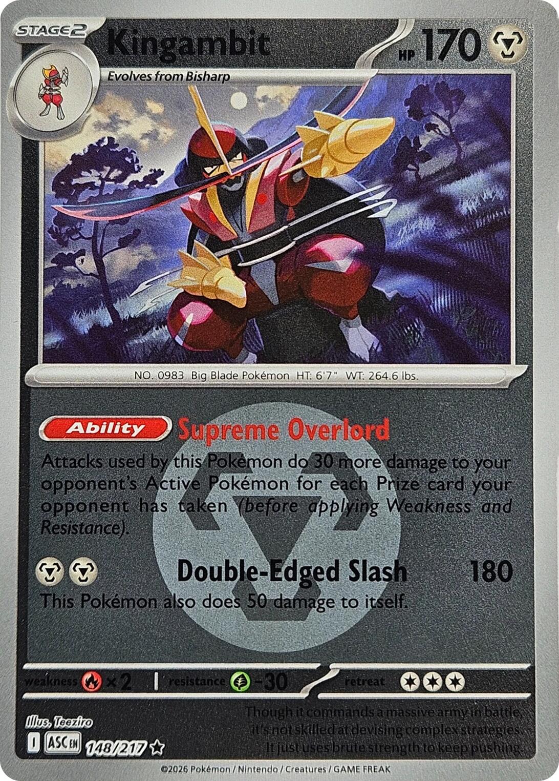 Kingambit (148/217) (Energy Symbol Pattern) [Mega Evolution: Ascended Heroes] | Chromatic Games