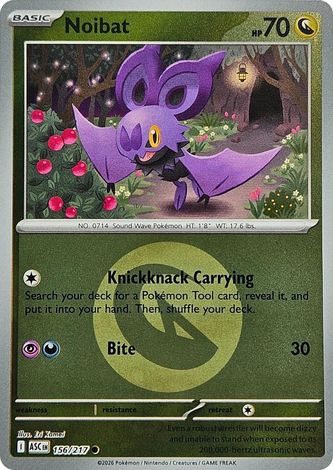 Noibat (156/217) (Energy Symbol Pattern) [Mega Evolution: Ascended Heroes] | Chromatic Games