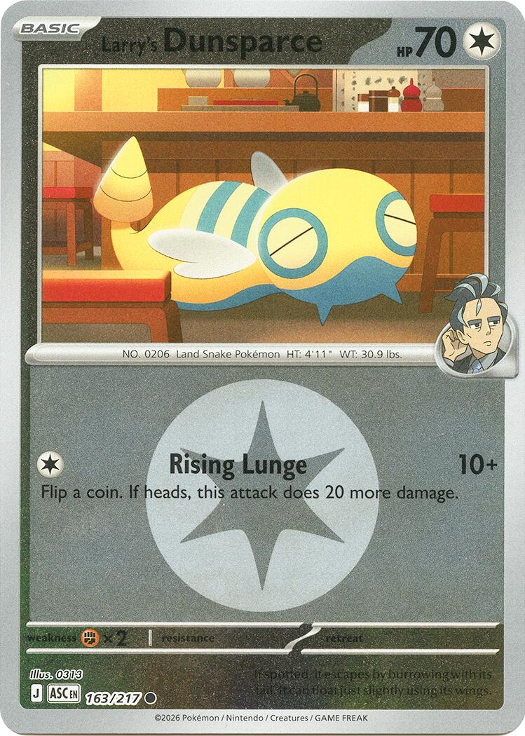 Larry's Dunsparce (163/217) (Energy Symbol Pattern) [Mega Evolution: Ascended Heroes] | Chromatic Games