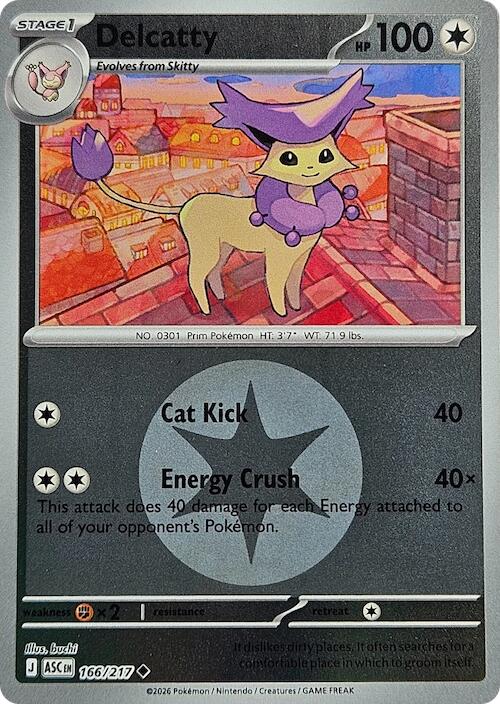 Delcatty (166/217) (Energy Symbol Pattern) [Mega Evolution: Ascended Heroes] | Chromatic Games