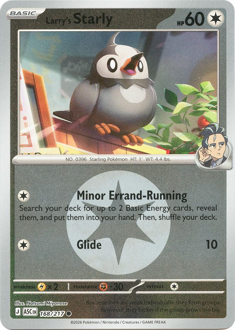 Larry's Starly (168/217) (Energy Symbol Pattern) [Mega Evolution: Ascended Heroes] | Chromatic Games